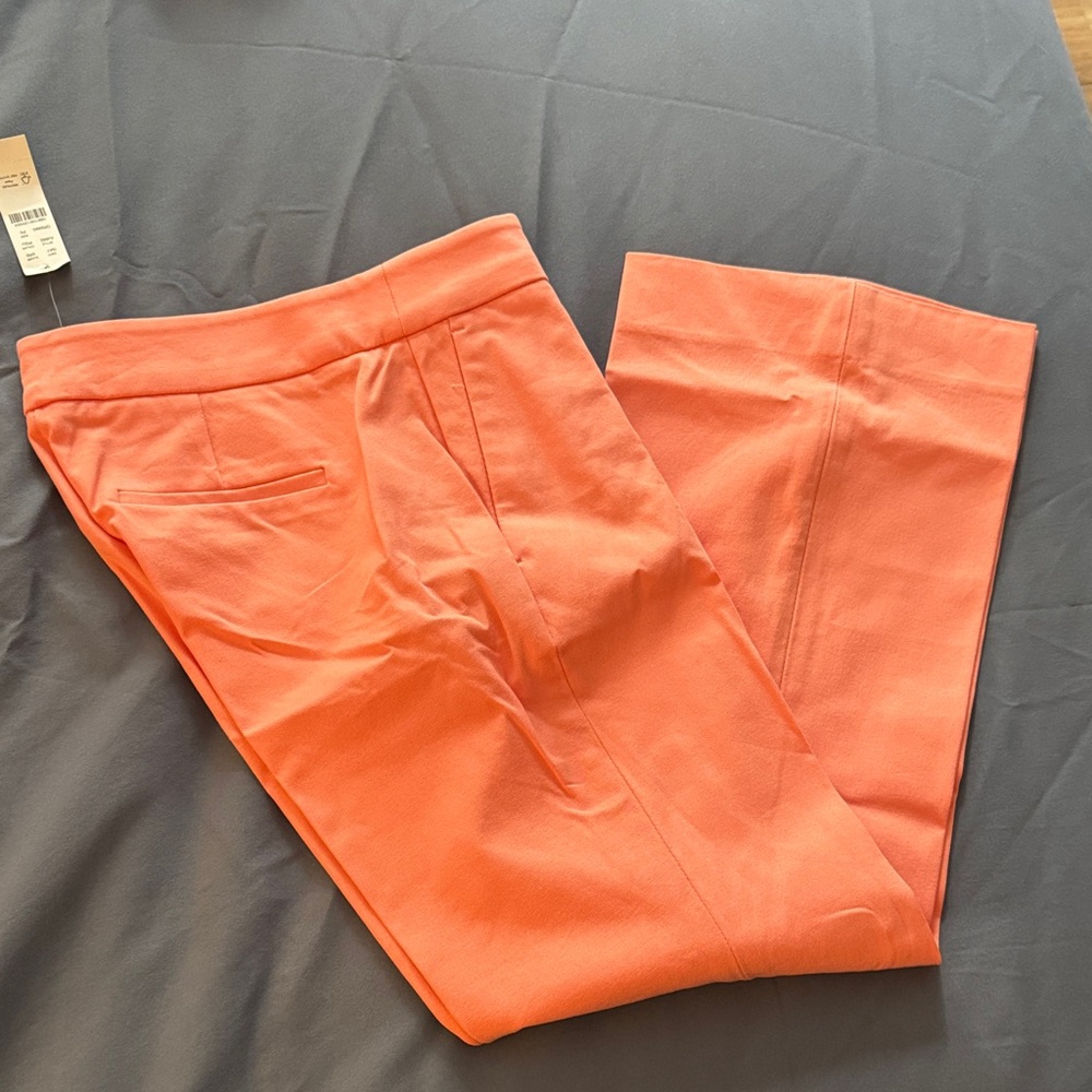 J. Crew Vibrant Orange Flare Pants